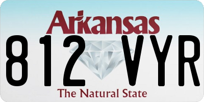 AR license plate 812VYR