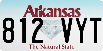 AR license plate 812VYT