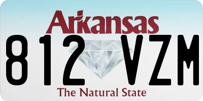 AR license plate 812VZM