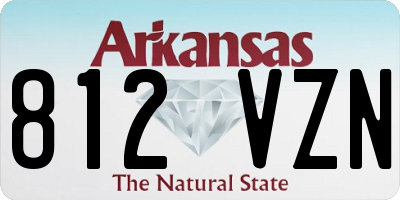 AR license plate 812VZN
