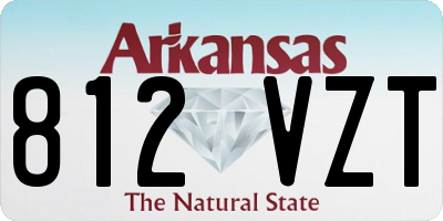 AR license plate 812VZT