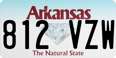 AR license plate 812VZW