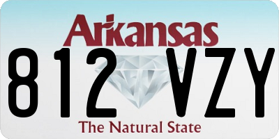 AR license plate 812VZY