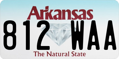 AR license plate 812WAA
