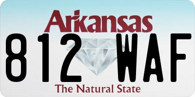 AR license plate 812WAF