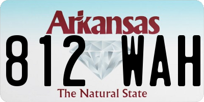 AR license plate 812WAH