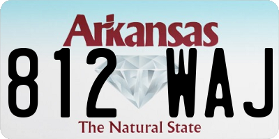 AR license plate 812WAJ