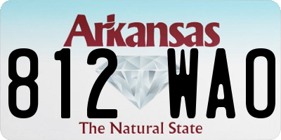 AR license plate 812WAO