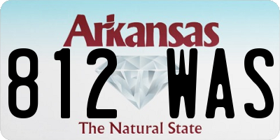 AR license plate 812WAS