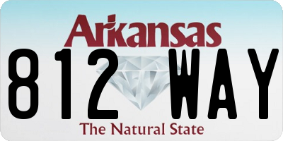 AR license plate 812WAY