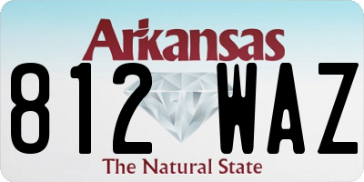 AR license plate 812WAZ
