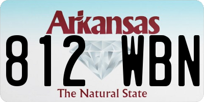 AR license plate 812WBN