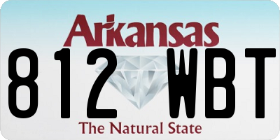 AR license plate 812WBT