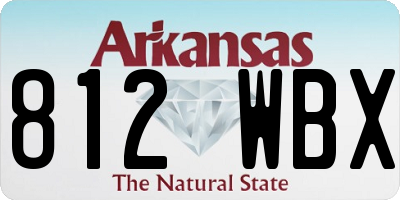 AR license plate 812WBX