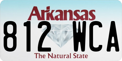 AR license plate 812WCA