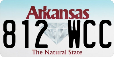 AR license plate 812WCC