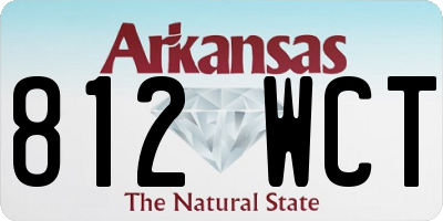 AR license plate 812WCT