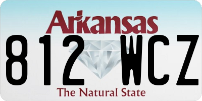 AR license plate 812WCZ