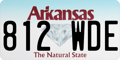 AR license plate 812WDE