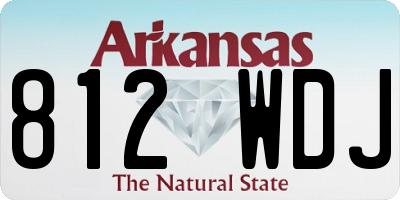 AR license plate 812WDJ