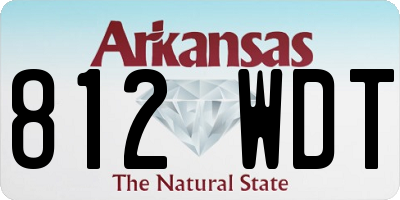 AR license plate 812WDT