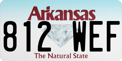 AR license plate 812WEF