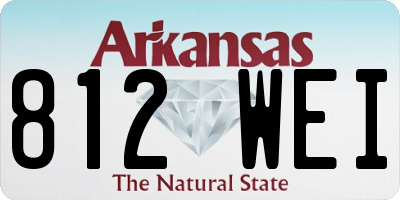 AR license plate 812WEI