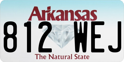 AR license plate 812WEJ
