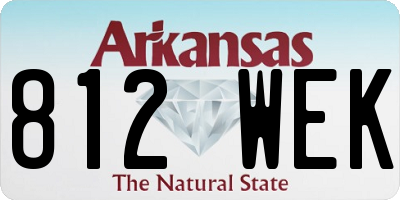 AR license plate 812WEK