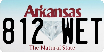 AR license plate 812WET