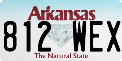 AR license plate 812WEX