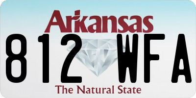 AR license plate 812WFA