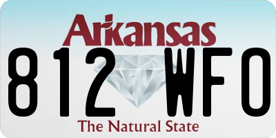 AR license plate 812WFO