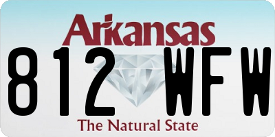AR license plate 812WFW