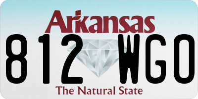AR license plate 812WGO