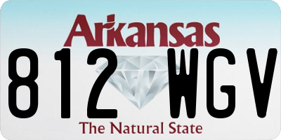 AR license plate 812WGV