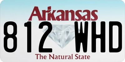AR license plate 812WHD