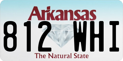 AR license plate 812WHI