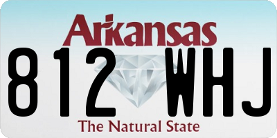 AR license plate 812WHJ