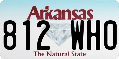 AR license plate 812WHO