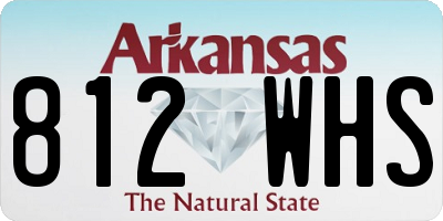 AR license plate 812WHS