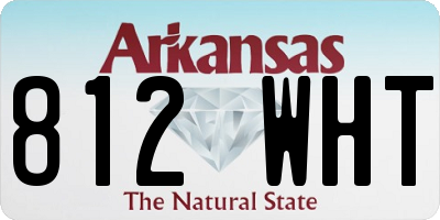 AR license plate 812WHT