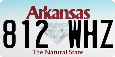 AR license plate 812WHZ