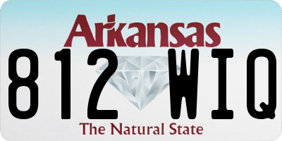 AR license plate 812WIQ
