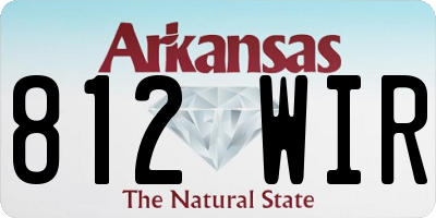 AR license plate 812WIR