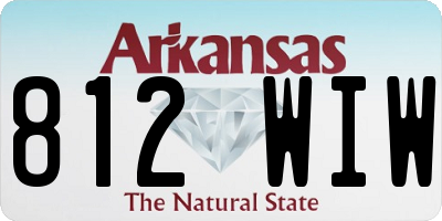 AR license plate 812WIW