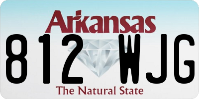 AR license plate 812WJG