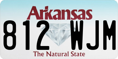AR license plate 812WJM