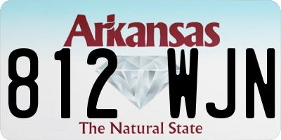 AR license plate 812WJN
