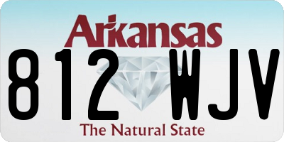 AR license plate 812WJV
